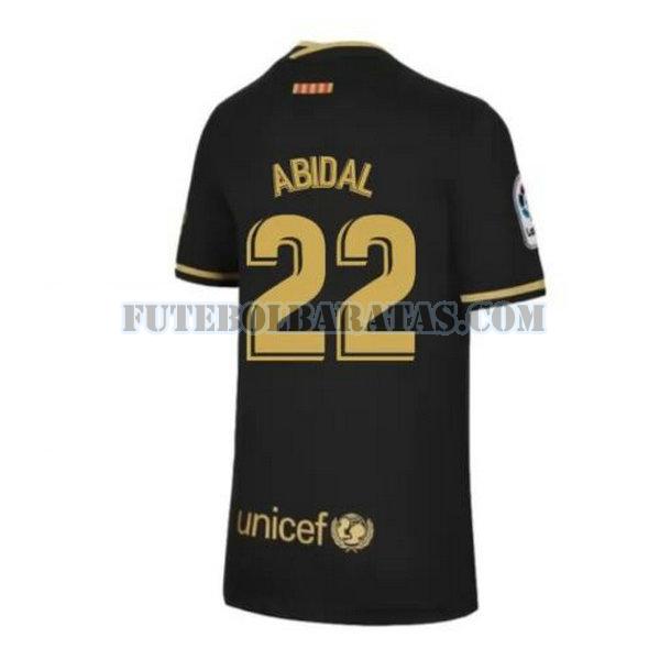 camisa abidal 22 barcelona 2020-2021 away - preto homens