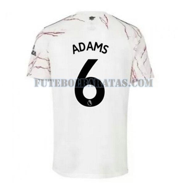 camisa adams 6 arsenal 2020-2021 away - branco homens
