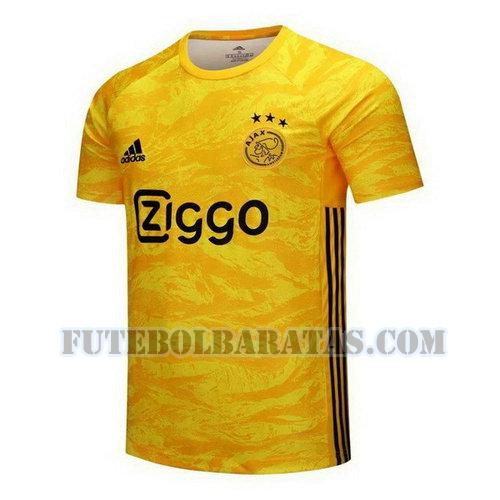 camisa ajax amsterdam 2019-2020 goleiro home - amarelo homens