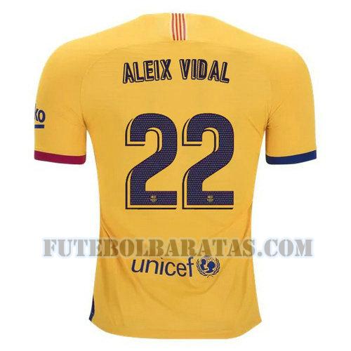 camisa aleix 22 barcelona 2019-2020 away - amarelo homens