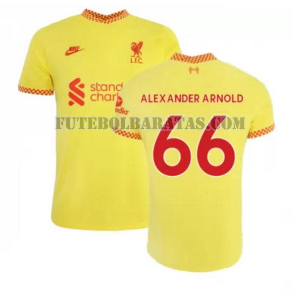 camisa alexander arnold 66 liverpool 2021 2022 third - amarelo homens