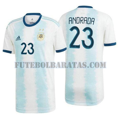 camisa andrada 23 argentina 2020 home - branco homens