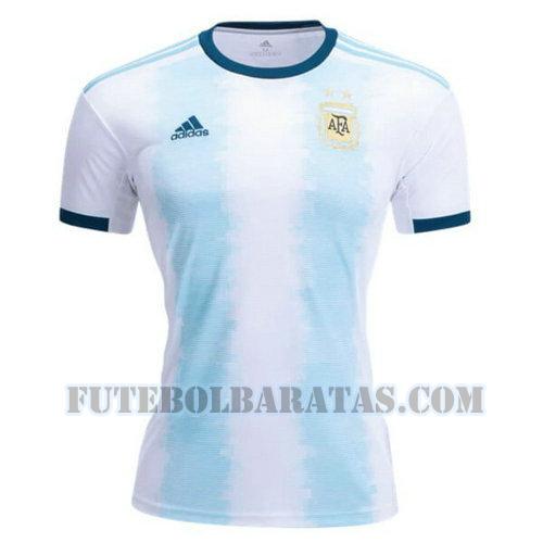 camisa argentina 2019 home - branco mulheres