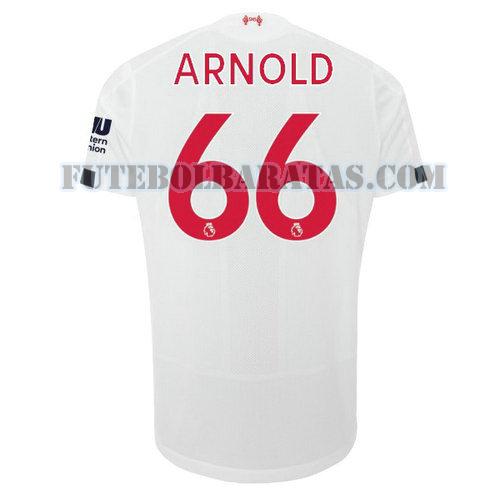 camisa arnold 66 liverpool 2019-2020 away - branco homens