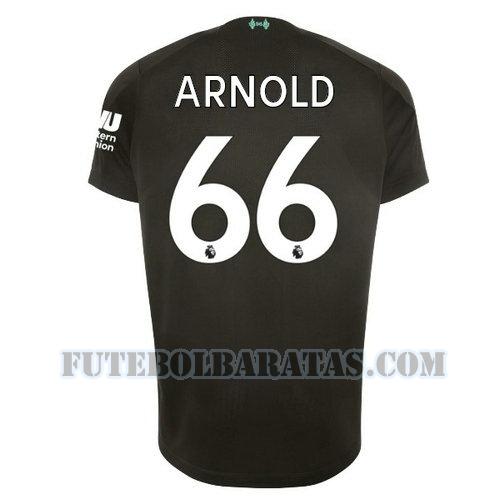camisa arnold 66 liverpool 2019-2020 third - preto homens