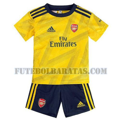 camisa arsenal 2019-2020 away - amarelo meninos