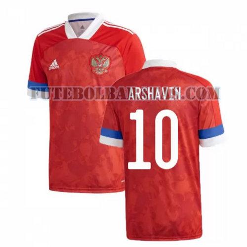 camisa arshavin 10 rússia 2020 home - vermelho homens