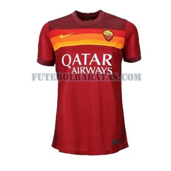 camisa as roma 2020-2021 home - vermelho mulheres