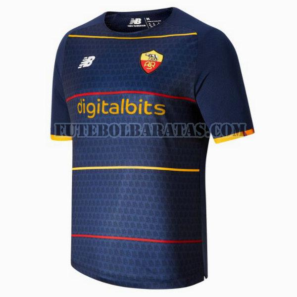 camisa as roma 2021 2022 fourth - azul homens