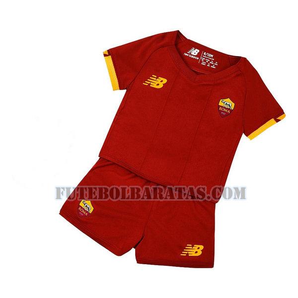 camisa as roma 2021 2022 home - vermelho meninos