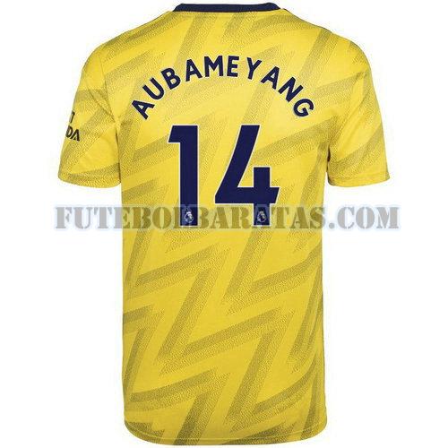 camisa aubameyang 14 arsenal 2019-2020 away - amarelo homens