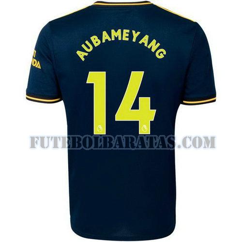 camisa aubameyang 14 arsenal 2019-2020 third - azul homens