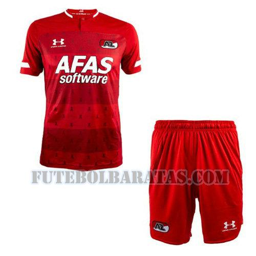 camisa az alkmaar 2019-2020 home - vermelho meninos