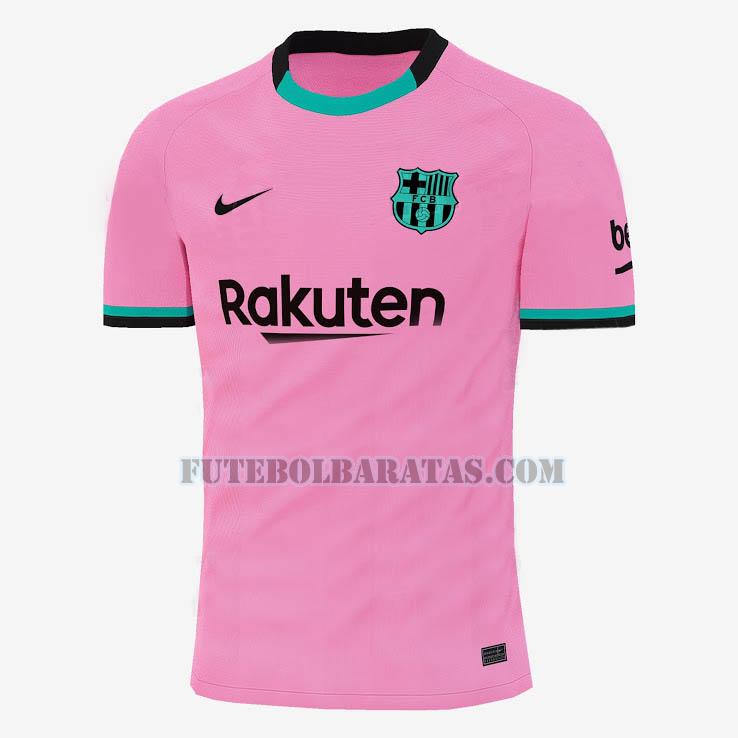 camisa barcelona 2020-2021 third - rosa homens