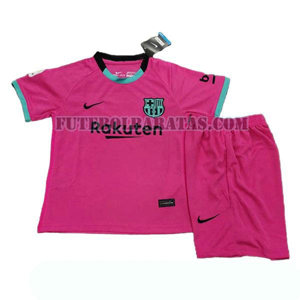 camisa barcelona 2020-2021 third - rosa meninos