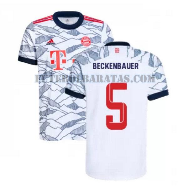 camisa beckenbauer 5 bayern de munique 2021 2022 third - preto homens