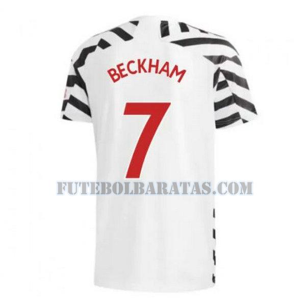 camisa beckham 7 manchester united 2020-2021 third - preto homens