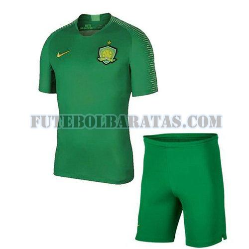 camisa beijing sinobo guoan 2019-2020 home - verde meninos
