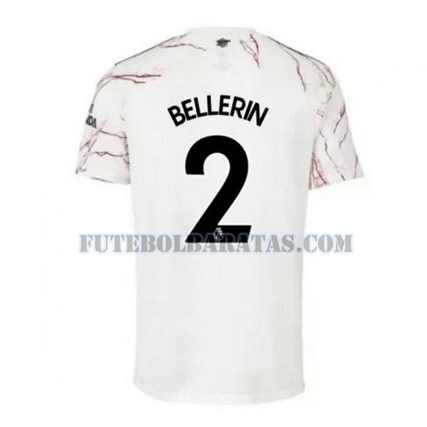 camisa bellerin 2 arsenal 2020-2021 away - branco homens