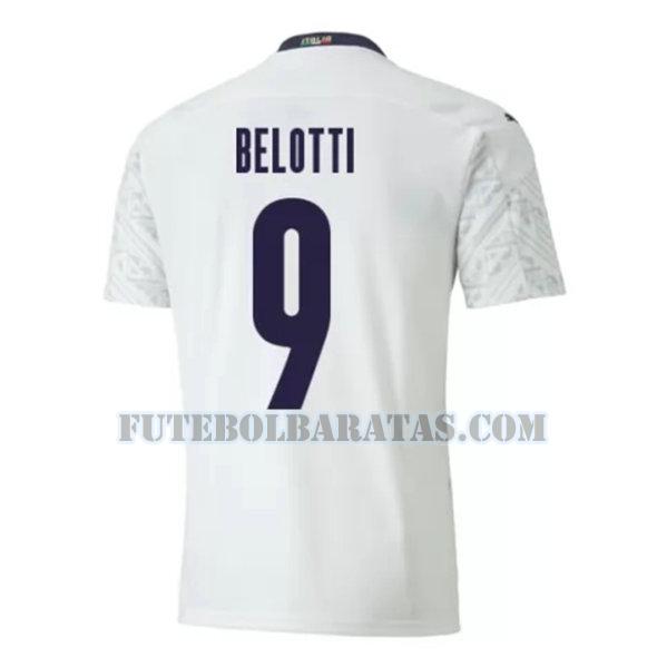 camisa belotti 9 itália 2020 away - branco homens