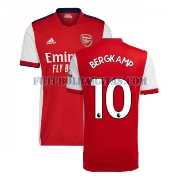 camisa bergkamp 10 arsenal 2021 2022 home - vermelho homens