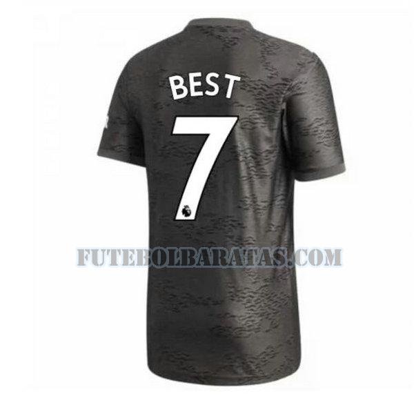 camisa best 7 manchester united 2020-2021 away - preto homens