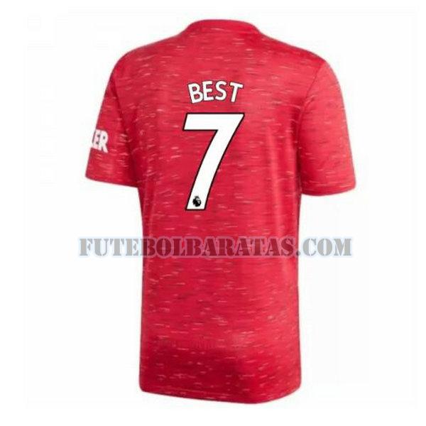 camisa best 7 manchester united 2020-2021 home - vermelho homens