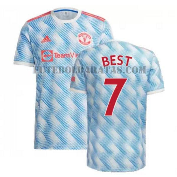 camisa best 7 manchester united 2021 2022 away - azul homens