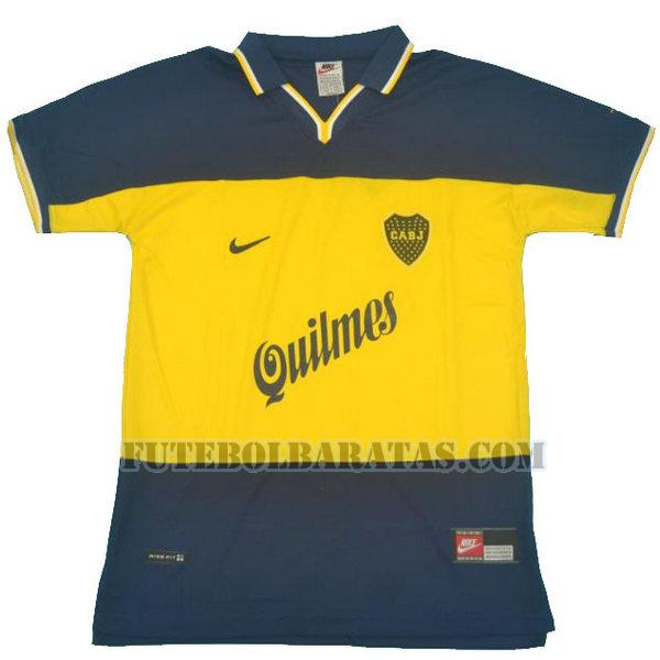 camisa boca juniors 1999 home - amarelo homens