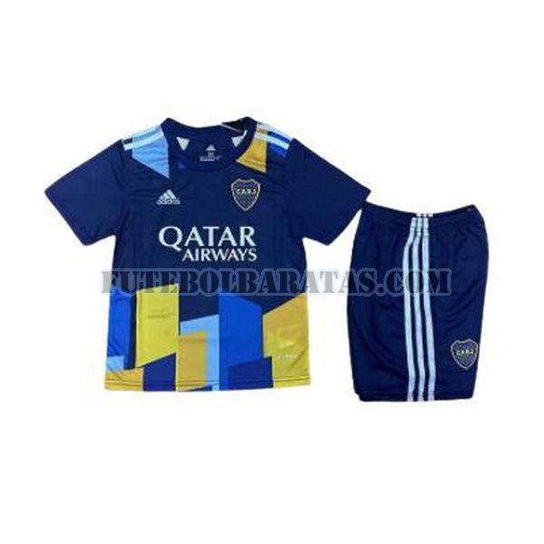 camisa boca juniors 2021 2022 third - azul meninos