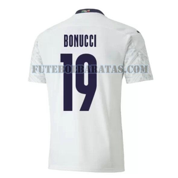 camisa bonucci 19 itália 2020 away - branco homens