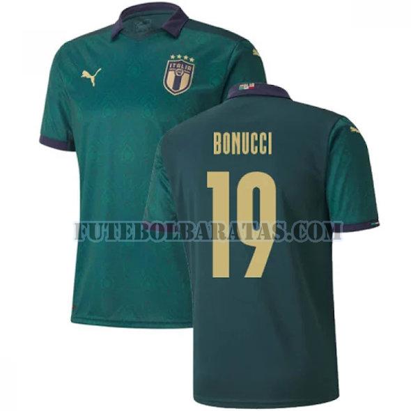 camisa bonucci 19 itália 2020 third - verde homens