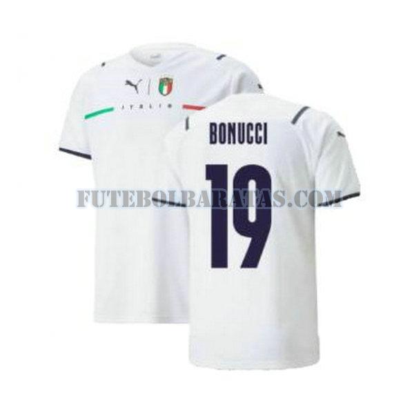 camisa bonucci 19 itália 2021 2022 away - branco homens