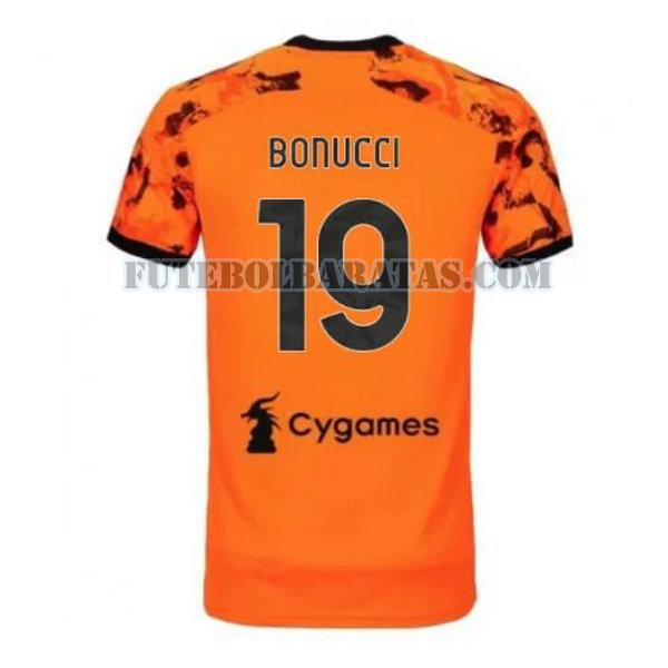 camisa bonucci 19 juventus 2020-2021 third - laranja homens