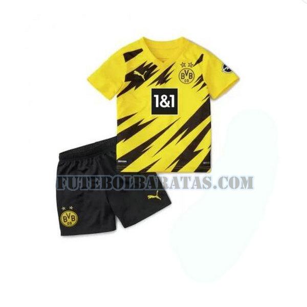 camisa borussia dortmund 2020-2021 home - amarelo meninos