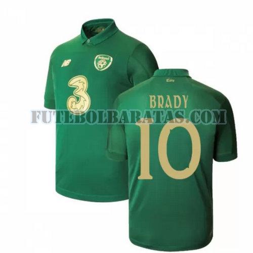 camisa brady 10 irlanda 2020 home - verde homens