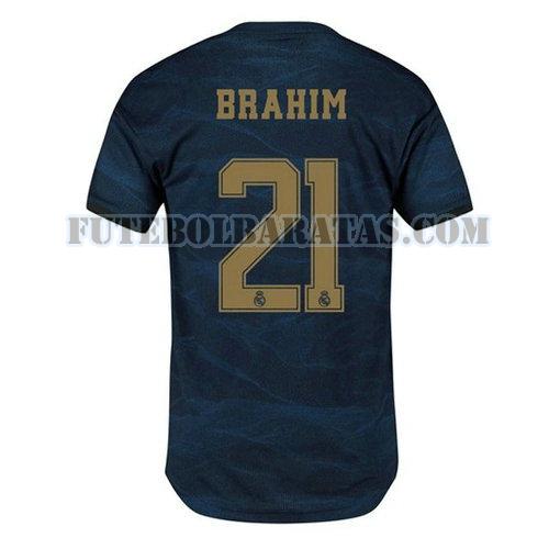 camisa brahim 21 real madrid 2019-2020 away - azul homens