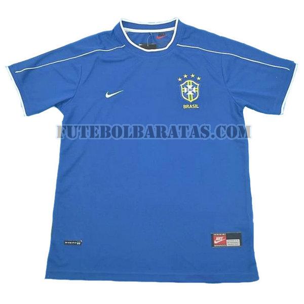 camisa brasil 1998 away - azul homens