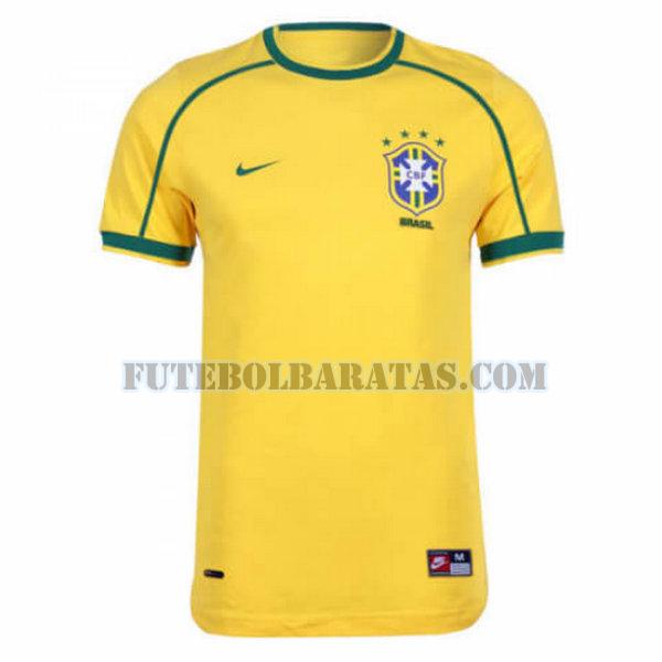 camisa brasil 1998 home - amarelo homens
