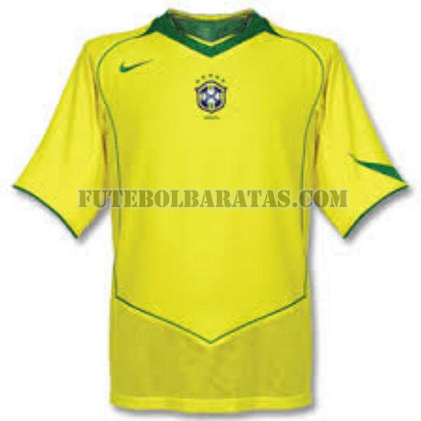 camisa brasil 2004-2005 home - amarelo homens