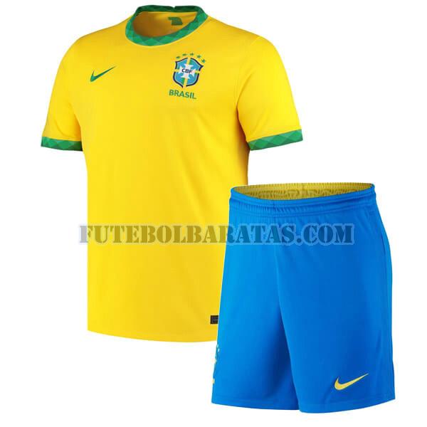 camisa brasil 2020 home - amarelo meninos