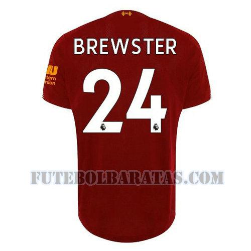 camisa brewster 24 liverpool 2019-2020 home - vermelho homens