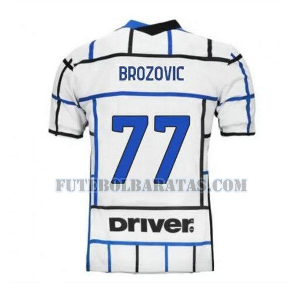 camisa brozovic 77 inter de milão 2020-2021 away - branco homens