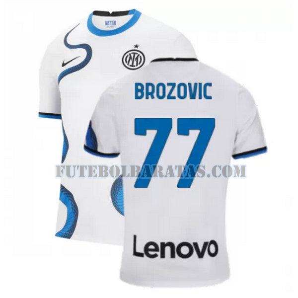 camisa brozovic 77 inter de milão 2021 2022 away - branco homens