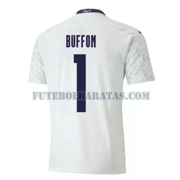 camisa buffon 1 itália 2020 away - branco homens