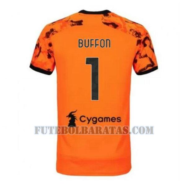 camisa buffon 1 juventus 2020-2021 third - laranja homens