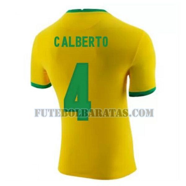 camisa c.alberto 4 brasil 2020-2021 home - amarelo homens