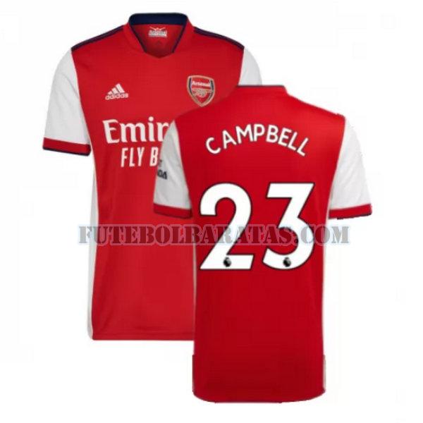 camisa campbell 23 arsenal 2021 2022 home - vermelho homens