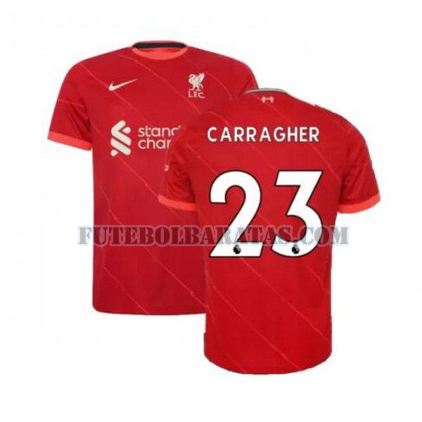 camisa carragher 23 liverpool 2021 2022 home - vermelho homens