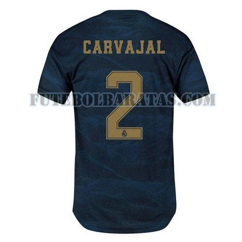 camisa carvajal 2 real madrid 2019-2020 away - azul homens